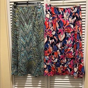 NWT Kim Rogers Colorful Women's Skirt Set 3X